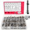 535-piece hexagon head bolts, nuts and flat washers kit, M3/M4/M5/M6 heavy duty stainless steel full thread