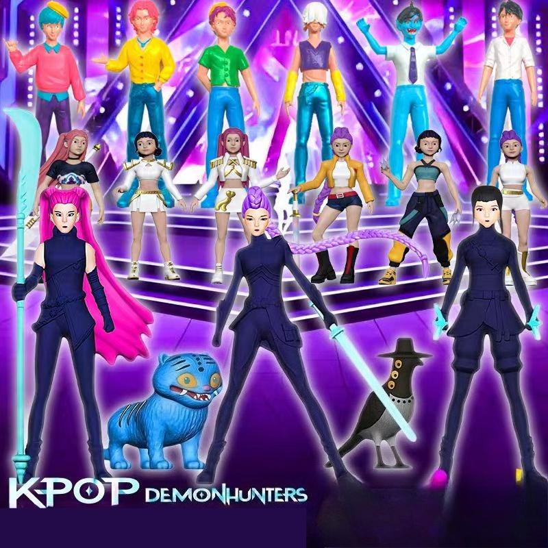 Kpop Охотники на демонов Фигурка Игрушка Derpys Tiger Rumi Mira Zoey Sussy Фигурка Кукла Периферийная Модель Настольное Украшение