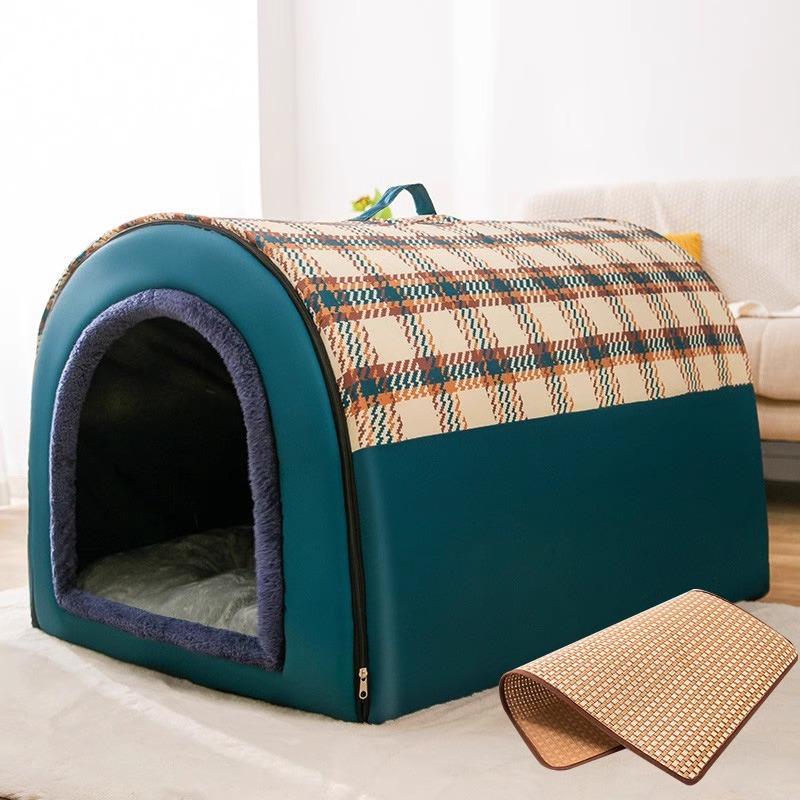 Собачья будка, чтобы держать больших собак в тепле зимой. Собачья будка зимой. Съемный и моющийся для золотистых ретриверов. Подходит для всех сезонов.