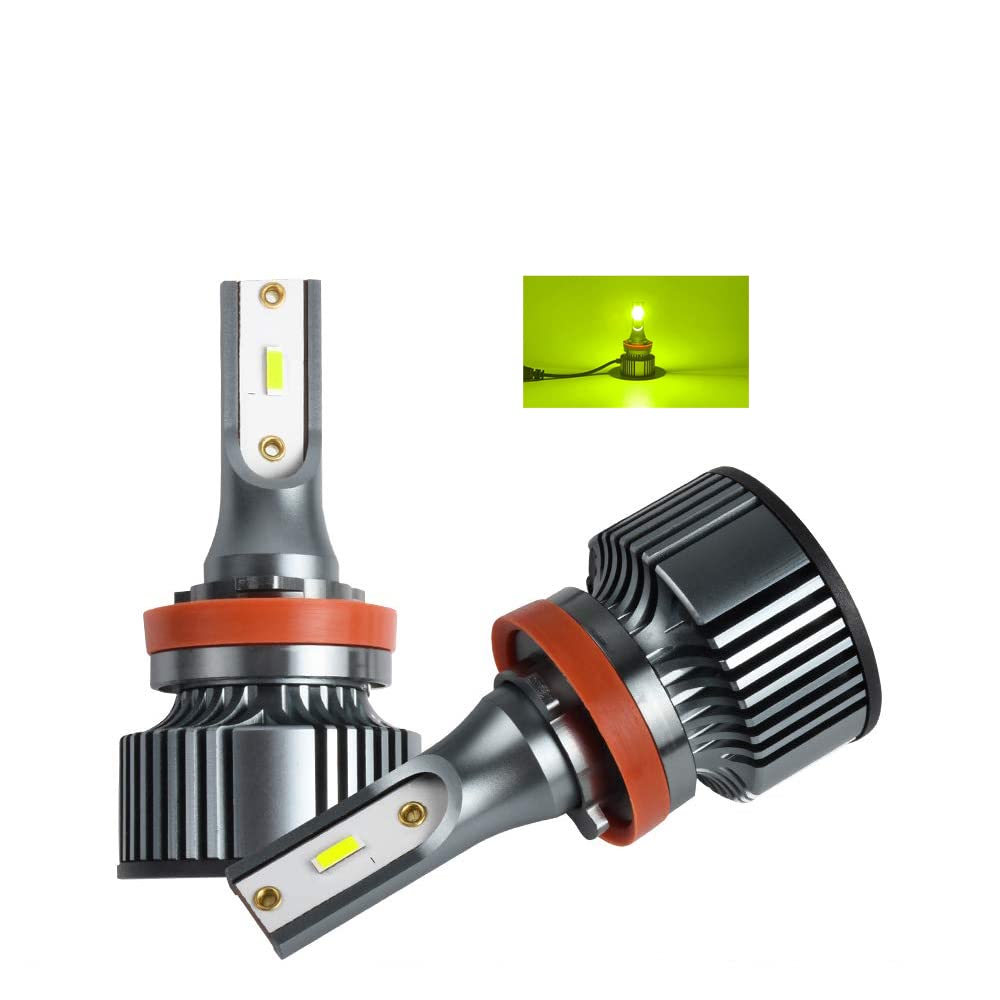 Catland LED Fog Lamp, H8, H9, H11, H16, Lemon Yellow, Fog Bulb, Yellow-Green, Car