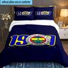 Fenerbahçe Crest Design 3PCS Bedding set,Ideal for 1pc Duvet Cover And 2pcs Pillowcases Perfect for Fan gift,Ideal for Bedroom, Dormitory
