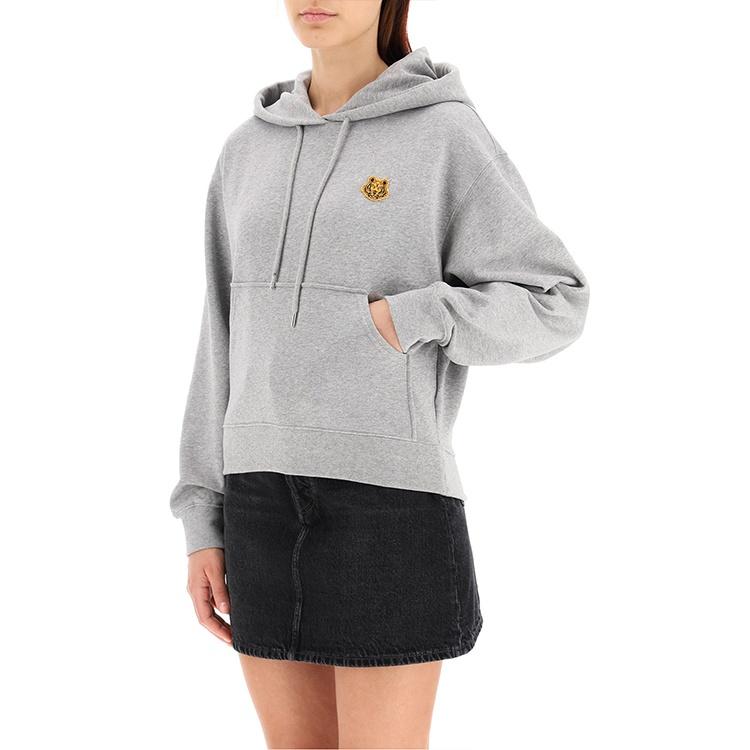 (WMNS) KENZO FW20 Small Tiger Head Loose hooded Long Sleeves Hoodie Pearl Gray Women's FA62SW7774MD-94