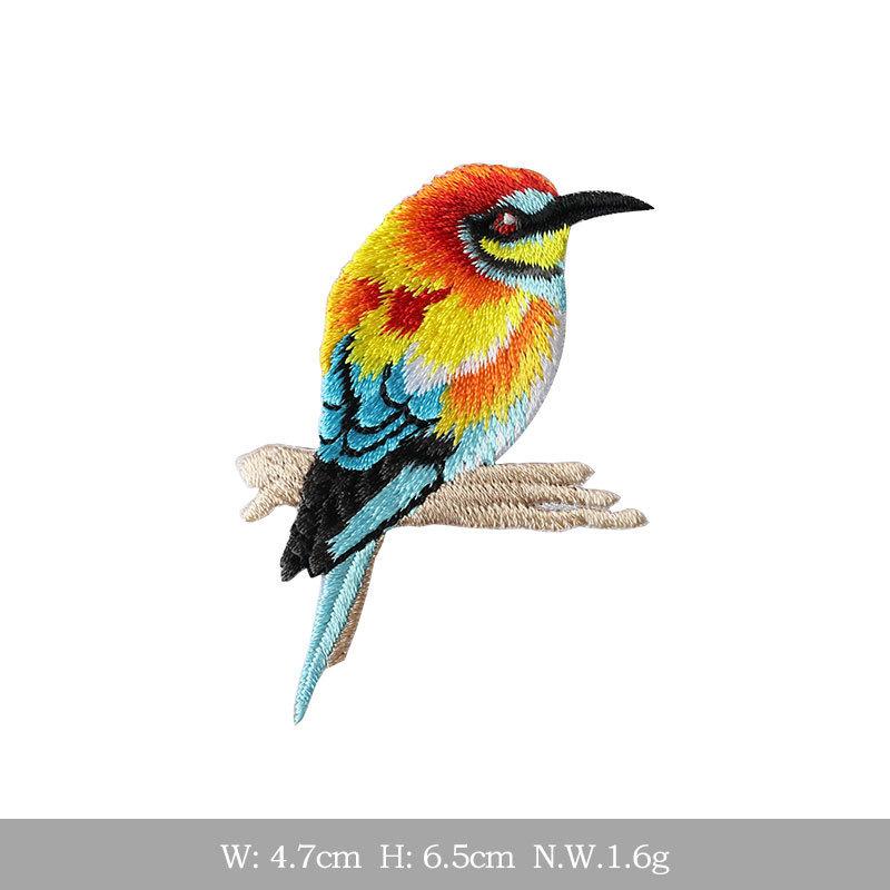 Three Loves Самоклеящаяся наклейка на ткань с изображением животных Наклейка с рисунком птиц Наклейка на одежду, брюки, сумка, украшение для отверстий Наклейка на одежду Вышитая наклейка