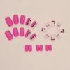 Nail Art Wear Nail Art Short Barbie Pink Letters Love Valentine'S Day Nail Art Sweet Nail Art Press On Nails
