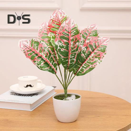 1 ветка изысканного мастерства, искусственное зеленое растение, не требует воды, полезно, 9 головок, искусственный лист периллы, украшение для искусственного растения