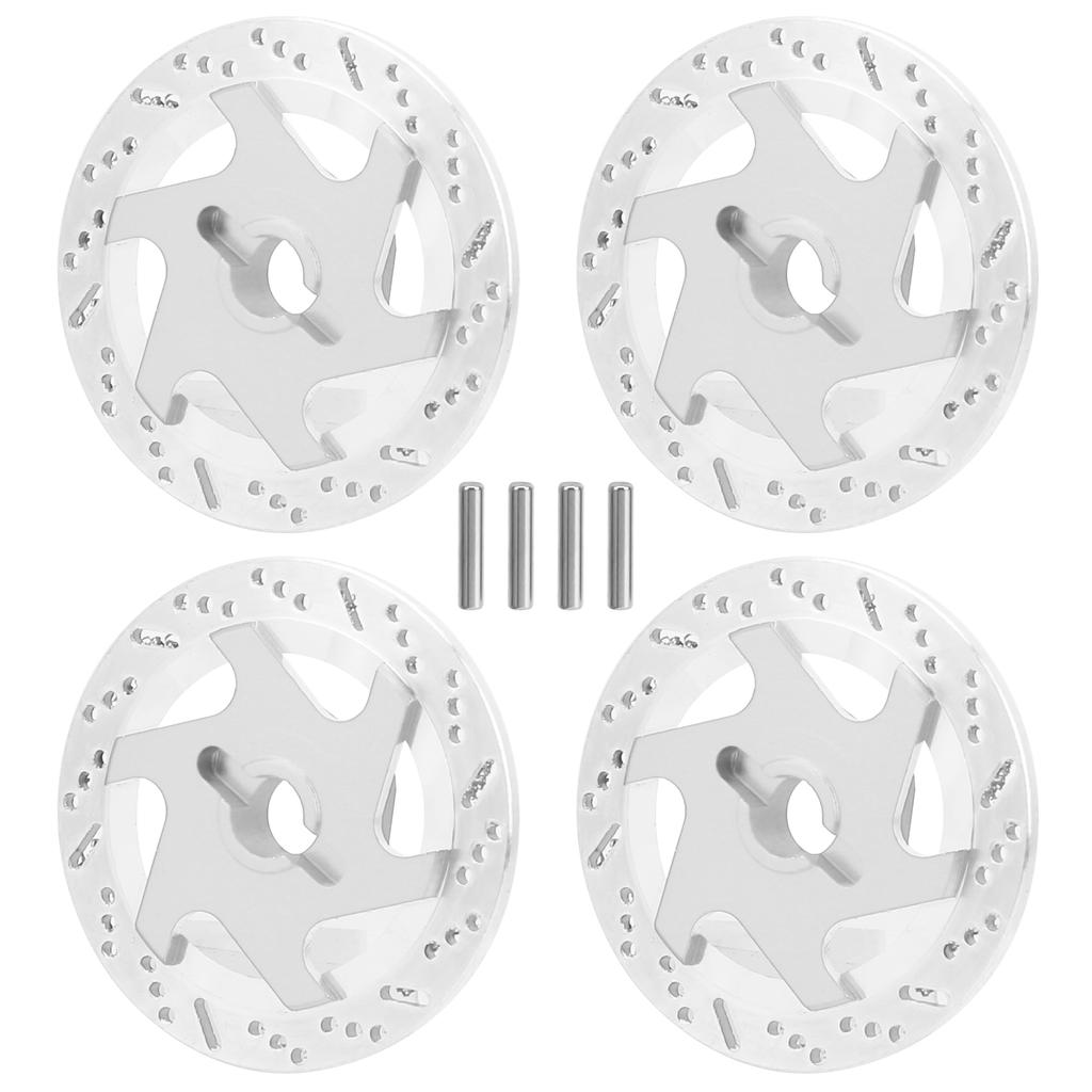 4pcs Aluminum Alloy CNC Simulated Brake Disc Accessories Fit for 1:10 RC Car
