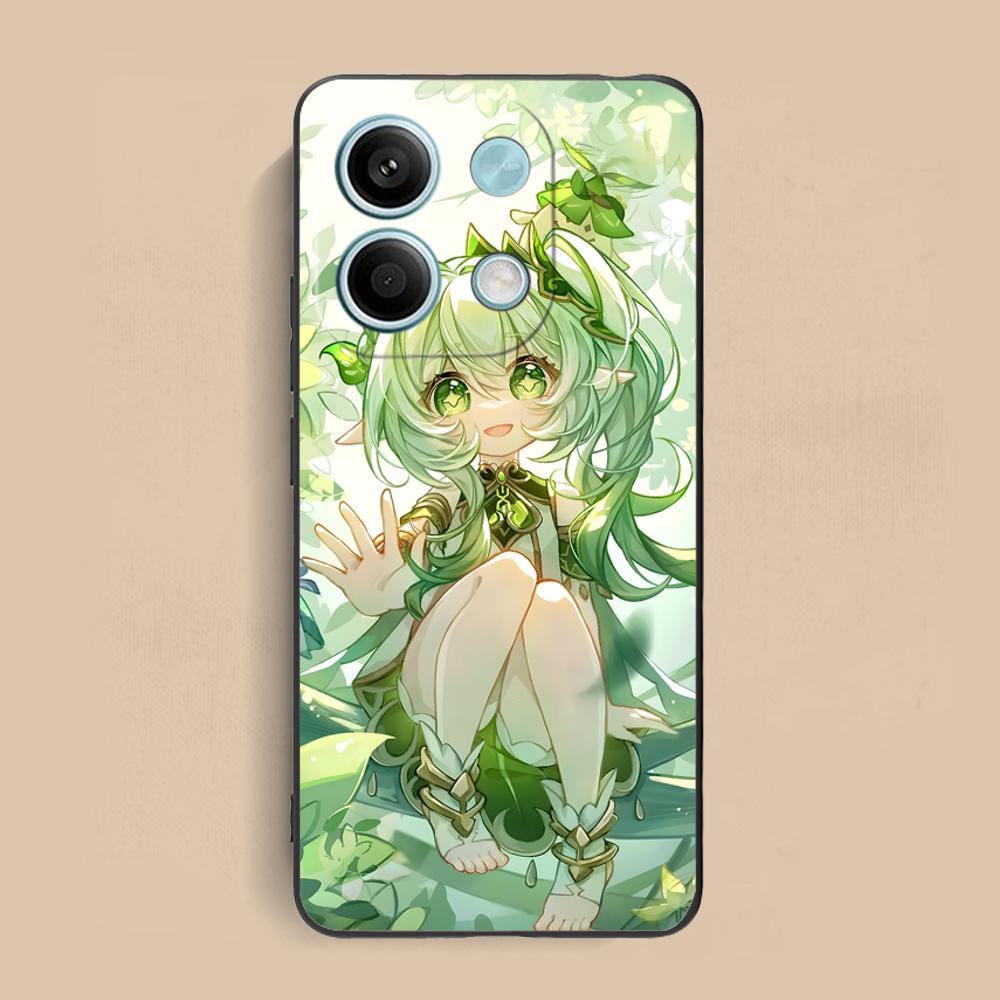 Игровой чехол GI Nahida Матовый ТПУ для мобильного телефона Xiaomi Redmi Note 14 13 12 11 S Pro Plus 4G 5G Цветная печать