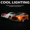 1:32 масштаба Ford Mustang Shelby GT500, литая под давлением модель автомобиля из сплава с откидной спинкой, звуком и светом, мини-симуляторы транспортных средств, игрушки для детей, бойфренда