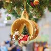 3D чашки украшения для собак в рождественском стиле очаровательны с подвесной веревкой акриловые праздничные украшения для дома и автомобиля