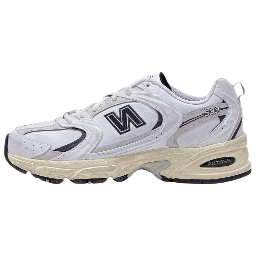 New Balance NB 530 Ретро Удобная Ткань Синтетическая Кожа Прочные Дышащие Низкие Повседневные Кроссовки для Бега Унисекс кроссовки Белый MR530WBV