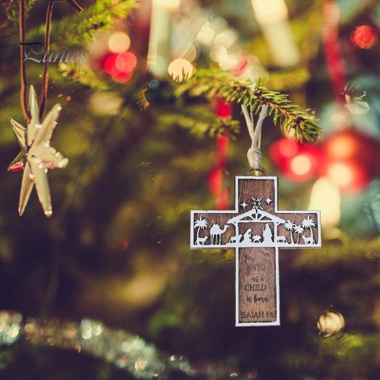 Христианские рождественские украшения Деревянная рождественская елка Религиозные украшения Верные библейские стихи Украшения Христианские подарки