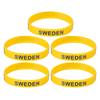 2pcs Sweden Flag Silicone Bracelet Sport Game Wristbands National Flags Swedish Wrist Strap for Men Women Motivational Rubber Band Fashion Accessories