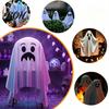 Decorative Seat Covers 1/4Pcs Halloween Ghost Chair Covers, Spooky Face Dining Slipcover, White for Home Kitchen Hotel Restaurant Pattern