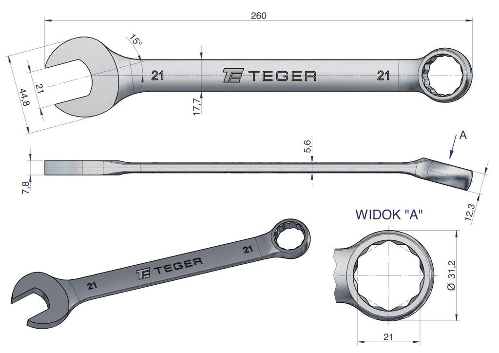 21 open-end wrench / TEGER