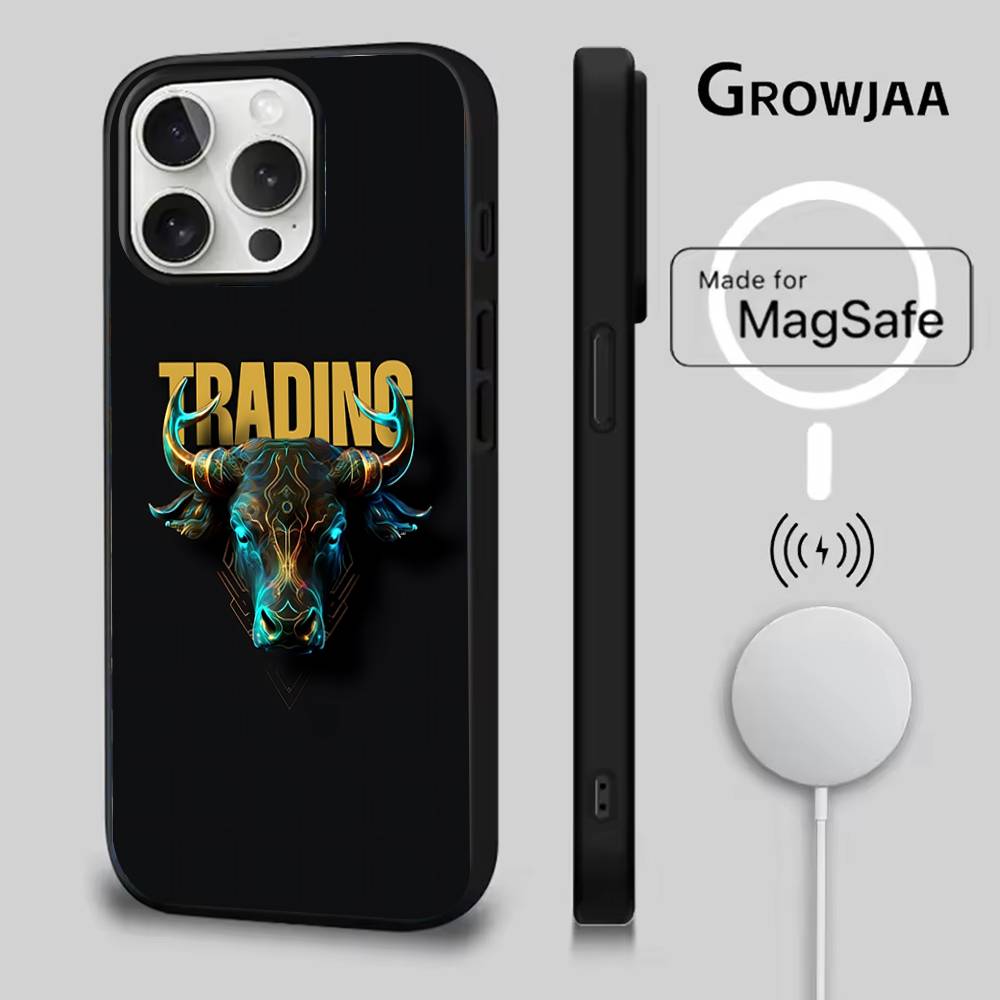 Кейс для Day Trader Day Trading Forex для iPhone 17,16,15,14,13,12,11,Pro,Max,Plus,Mini,SE4,E Магнитный Magsafe Беспроводная Зарядка