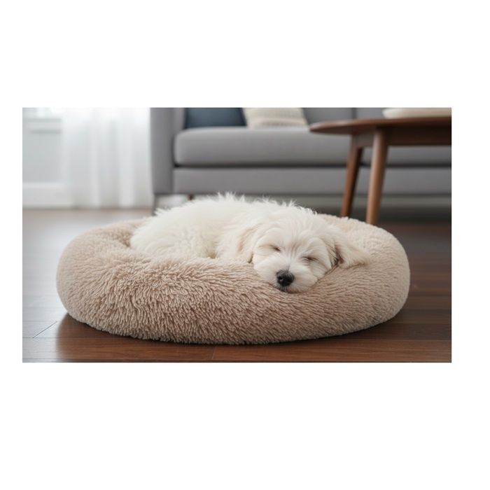 Panier - Krems - Rond - Beige - 70 x 18 x 53 cm - Lavable en machine à 30 °C