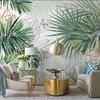 Modern 3d Wall Mural Hand Painted Tropical Plants Rainforest Palm Leaves Wallpaper Living Room Bedroom Decor Fresco