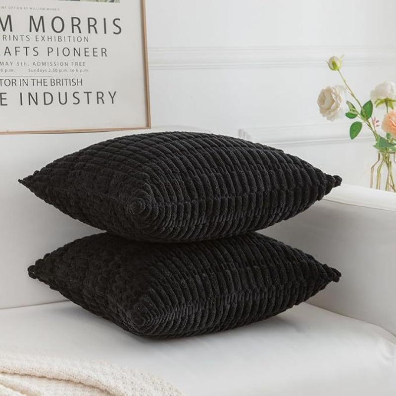 Мягкие Наволочки для Декоративных Подушек Вязание Мех Однотонный Чехол для Подушки Дивана Подушка для Талии Наволочка Защитный Чехол для Подушки Офисный Диван
