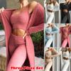 Women's Coral Fleece Pajama Set Spring Autumn Winter Pajamas 3 Three-piece Pajama Vest + Trousers + Jacket