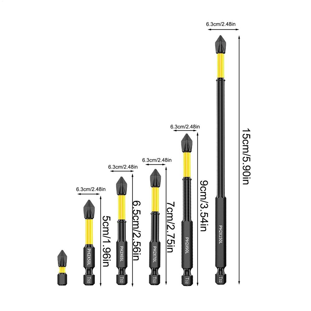 Magnetic Drill Bits Precision Anti-Slip Quick Bit Set Screw Driver Drill For Home Industrial Construction Electrical HVAC Repair