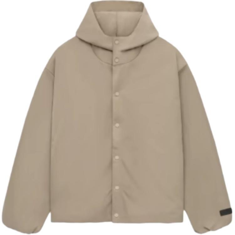 Fear of God Essentials Мужская ветровка с капюшоном SS25 из нейлона 'Dessert Sand' 202HO246377F