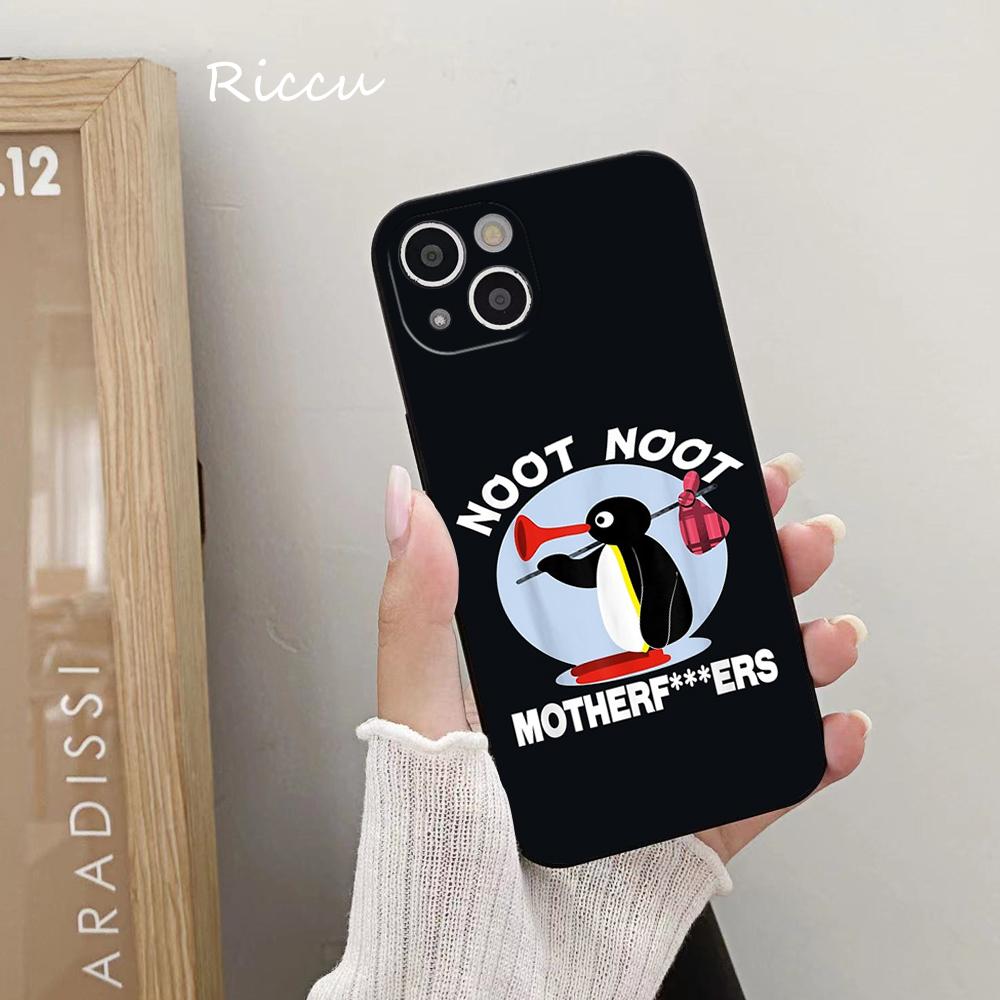 Noot noot pingu Чехол для телефона для iPhone 14 11 12 Pro 8 7 Plus SE 2020 X Pro 14 MAX 12 13 MINI XR XS iphone 13 14 Мягкие чехлы для телефонов