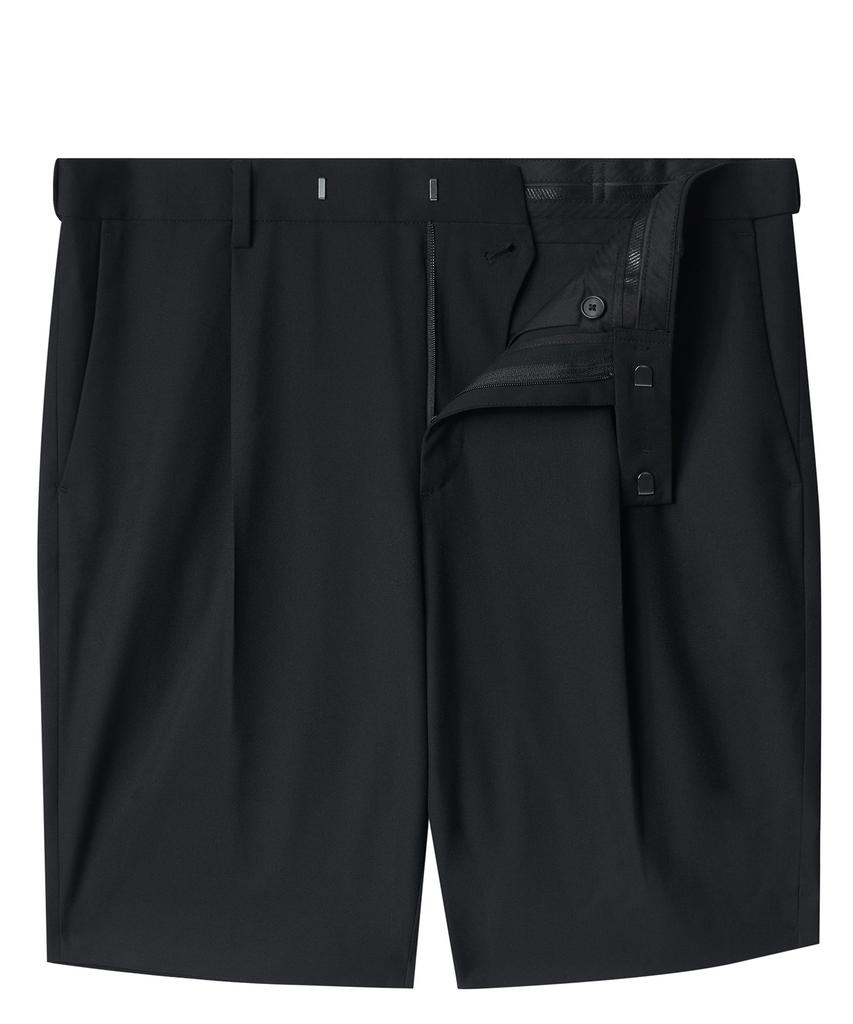 MUSINSA STANDARD Lightweight Hidden Banding Half Slacks [Black]