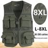 Мужская сетчатая жилетка 7XL с быстрой сушкой и множеством карманов - Дышащая летняя одежда
