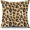 Home Decor Leopard Print Square Pillow Covers for Decor Pattern Cushion Cover Suitable for Sofa Bedroom Car Pillow Cover