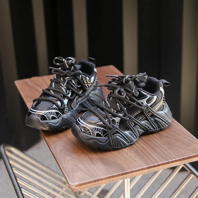 Children's Sneakers Boy Versatile Girls School Running Shoes Fashion Spring Autumn Chunky Kids Causal Basketball Shoes Non-slip