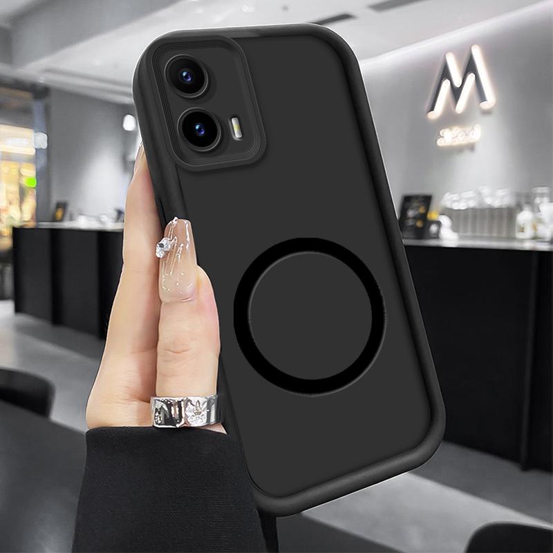 Чехол для телефона Motorola Moto G04 G05 G10 G04S E15 G30 G20 G15 G24 Power Case Ударопрочный Силиконовый Мягкий Чехол Магнитная Наклейка