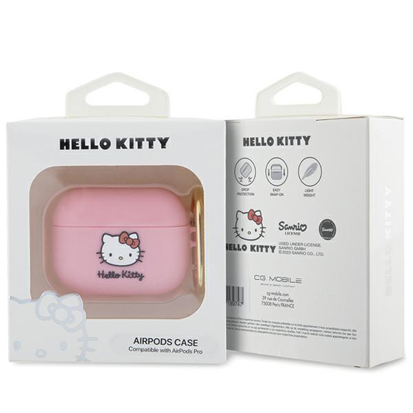 Hello Kitty HKAP3DKHSP Airpods Pro coverpink/pink Silicone 3D Kitty Head