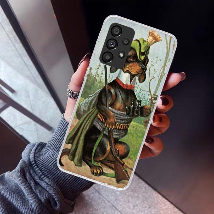 Hunter Dog Hunting Phone Case For Samsung Galaxy A52 A51 A50S A32 A22 A12 A02S A72 A71 A31 A70 A30S Note 20 Ultra 10 Plus S10 Ga