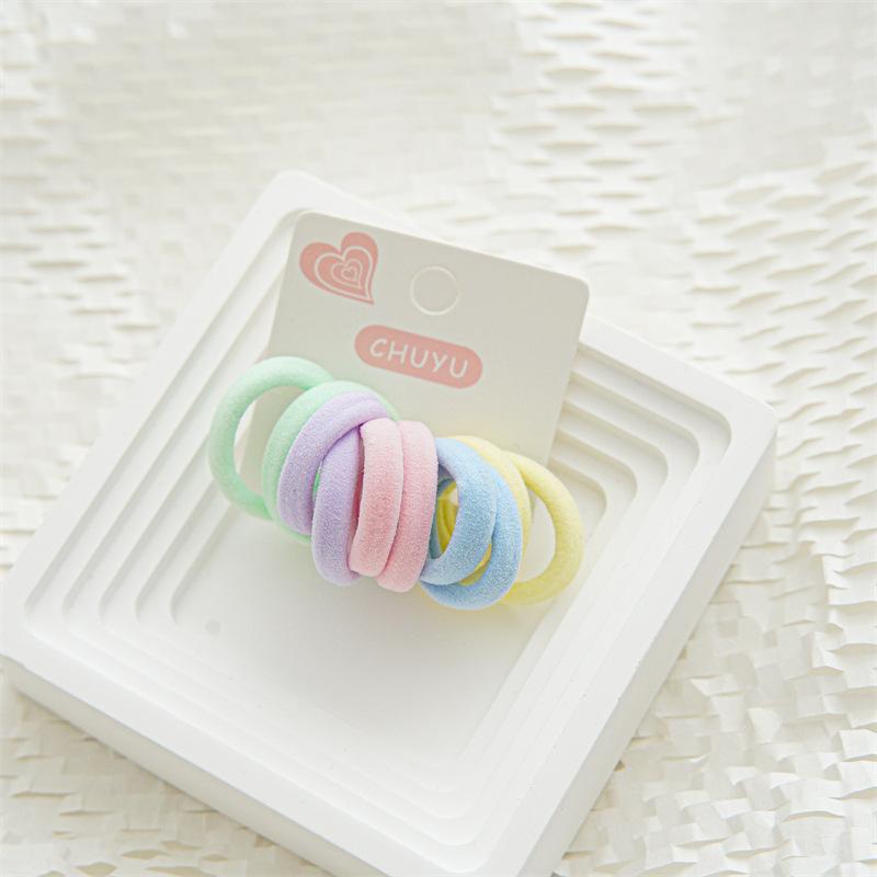 10pcs Kids Elastic Hair Bands Girls Sweets Scrunchie Rubber Band For Children Hair Ties Headband Baby Hair Accessories Headwear