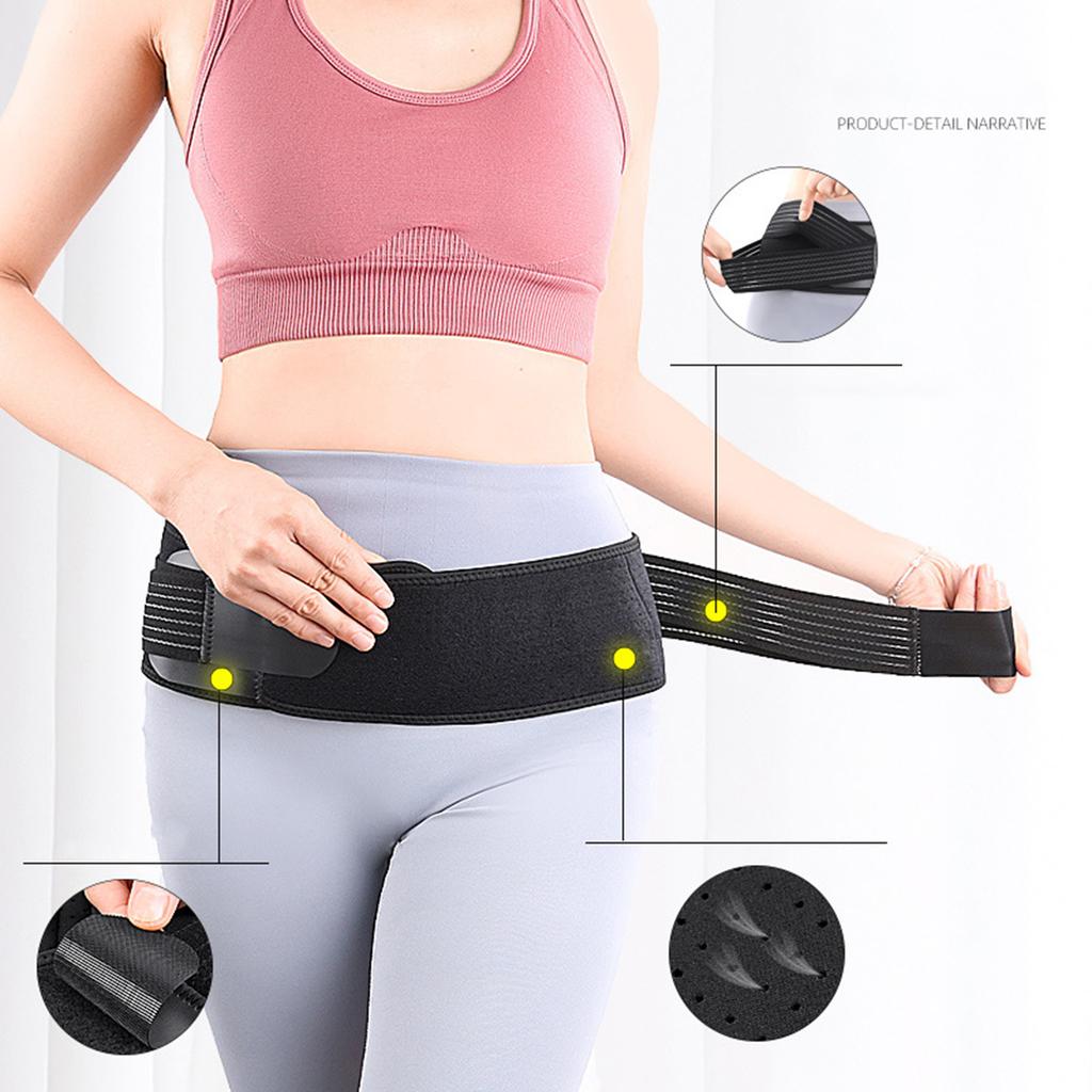 Adjustable Sacroiliac Support Belt Breathable Pelvic Stabilization Wrap Band Lower Back Compression Belt for Women Men