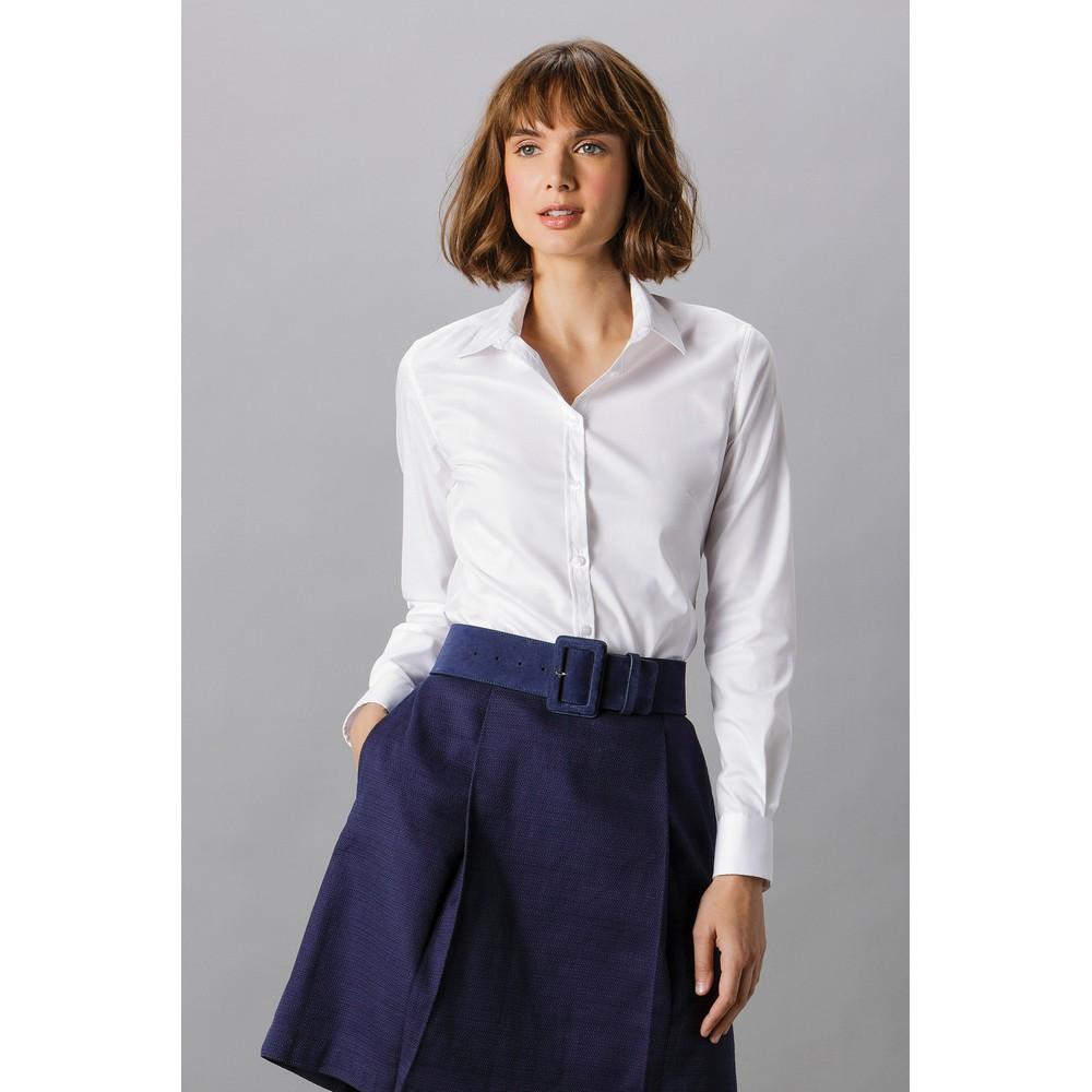 Kustom Kit Womens/Ladies Long Sleeve Tailored Stretch Oxford Shirt