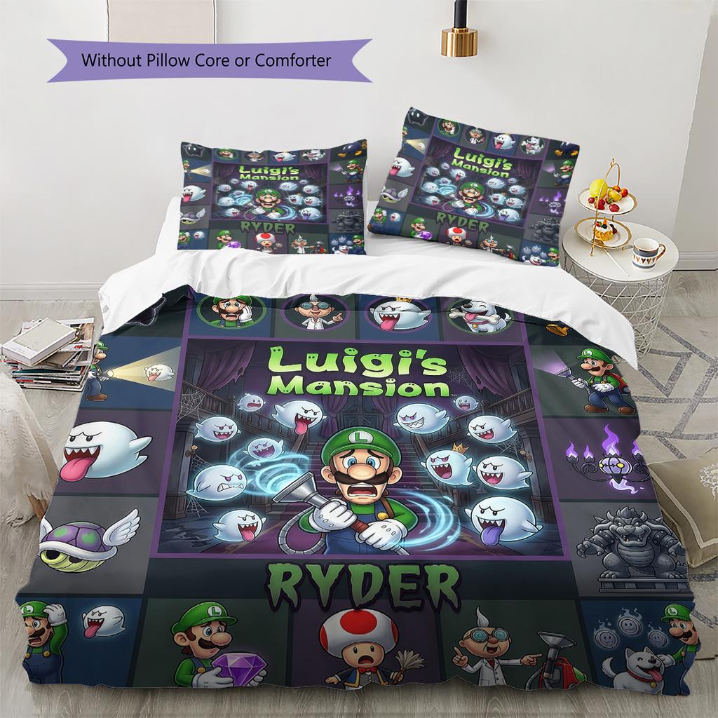 Super Mario Soft and Comfortable Duvet Cover,Children's Bedding Set Gift,Extra Large Size, Various Sizes Available -HYQ97