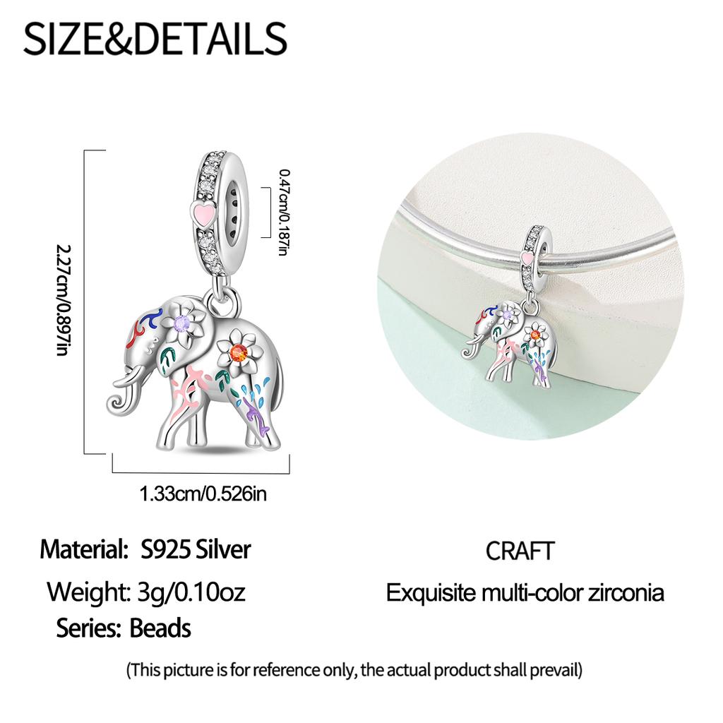 Медь Священный Благоприятный Защитник Слон Серия Подвеска Шарм Бусина Подходит Оригинальный Браслет Для Женщин DIY Ювелирные Изделия