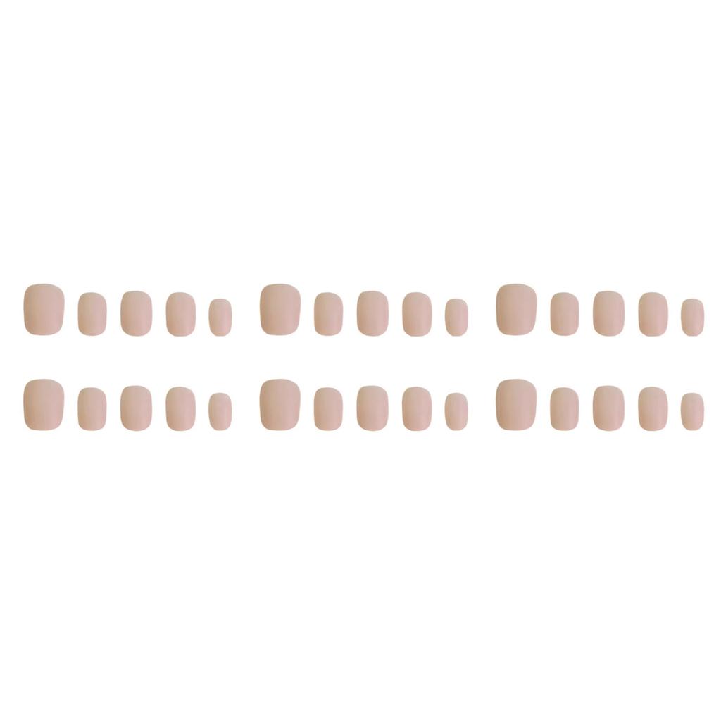 Nude Short Square Fake Nails 30 Pieces Comfort Fit For DIY Manicure