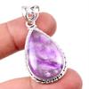 Natural Cacoxenite Gemstone 925 Solid Sterling Silver Jewelry Pendant 1.75" V2w16