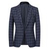 Spring and Autumn Men's Plaid Casual Suit Men's Slim Korean Style Small Suit Men's Suit Jacket