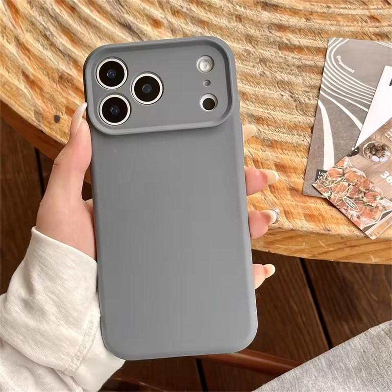 Высококачественный защитный чехол из жидкого силикона для iPhone 17 Air 16 15 14 13 12 11 Pro Max Plus 16E 17 Pro Max Защита камеры Матовый Мягкий чехол