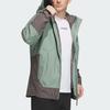 Adidas Color Block Spliced Outdoor Three-In-One Sports Jacket Men Jackets Silver Gray Green IP0735