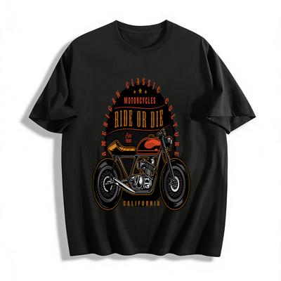 Американская Классическая Мотоциклетная Культура Ride Or Die Калифорния 1991 Футболка Из Чистого Хлопка