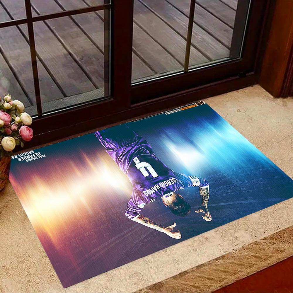 Ramos' Legacy Football Floor Mat Perfect for Game Room Bedrooms Dormitory Balcony Anti-slip Rug Anime Office Decor Birthday/Christmas Gift