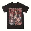 Мужская официальная футболка Trippie Redd Тяжелый хлопок Красный принт с логотипом Свободный крой Уличный стиль Концертный наряд
