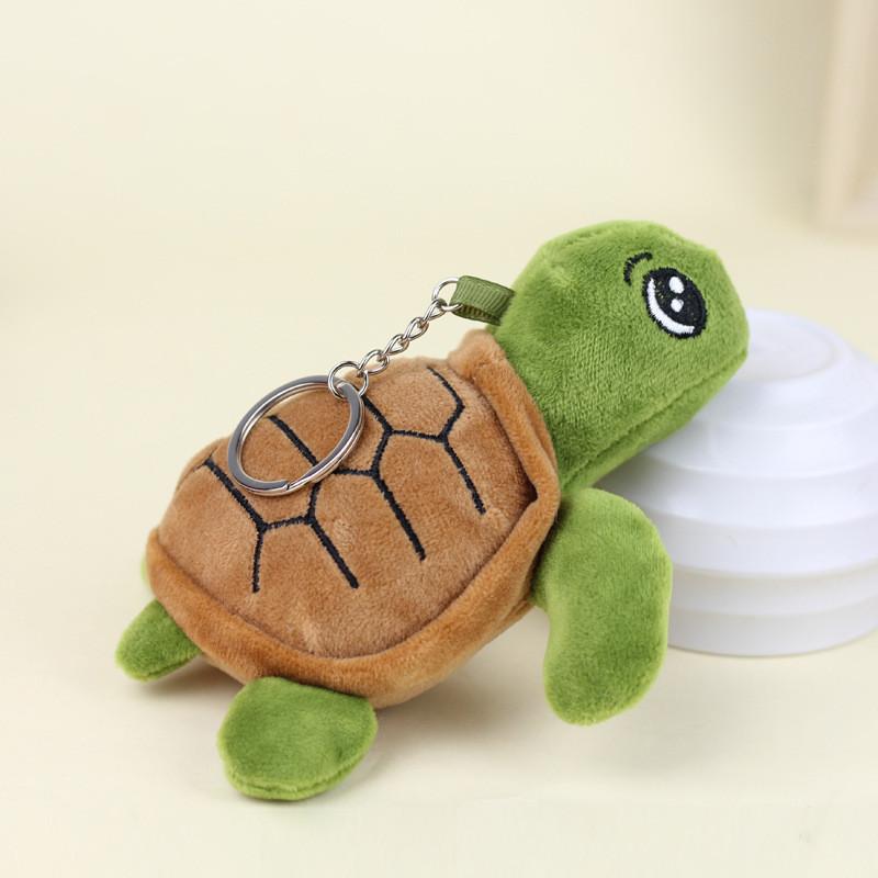 Soft Plush Sea Turtle Toy Keychain For Bags Durable Short Plush Stuffing