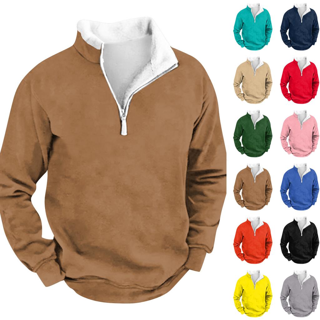 Мужская футболка с длинным рукавом для вечеринки, рождественский флисовый воротник, топ с V-образным вырезом