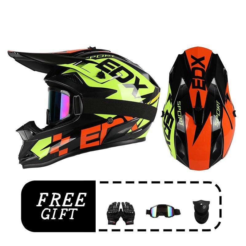 Full Face Off-Road Motorcycle Helmet Adults ABS Material DOT Certified Dirt Bike S M L XL