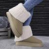New Faux Fur Non-Slip Snow Boots Women Winter Thicken Plush Platform Ankle Boots Woman Soft Sole Keep Warm Cotton-Padded Shoes